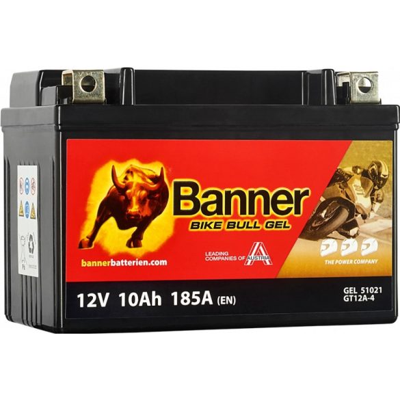 Banner Bike Bull Gel 12 V 10 Ah 185 A bal + GT12A-4 (YTZ12A-BS)