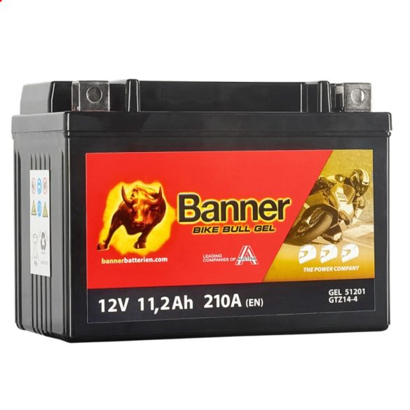 Banner Bike Bull Gel 12 V 11,2 Ah 210 A bal+  (YTZ14S) GTZ14-4