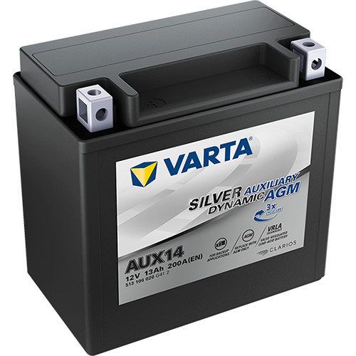 Varta Silver Dynamic Auxiliary AGM 12 V 13 Ah kiegészítő akkumulátor - bal+ YTX14 *AUX14