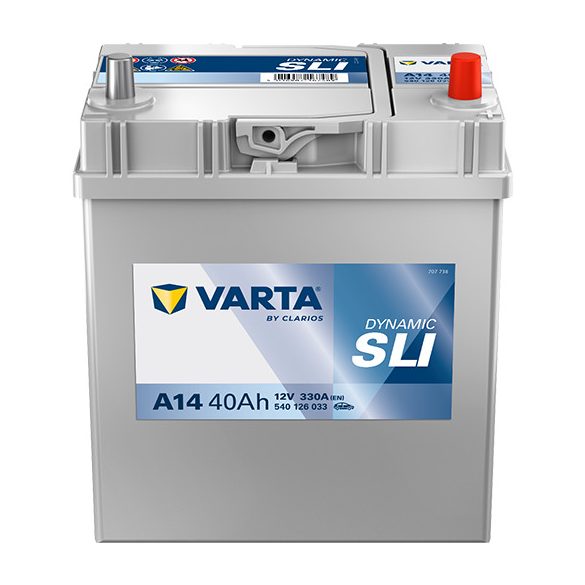 Varta Blue Dynamic  A14  12 V 40 Ah 330 A jobb + vékony sarus