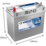 Varta Blue Dynamic 12 V 45 Ah 330 A bal + 