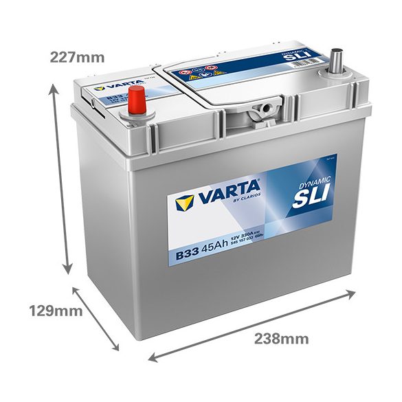 Varta Blue Dynamic 12 V 45 Ah 330 A bal + 
