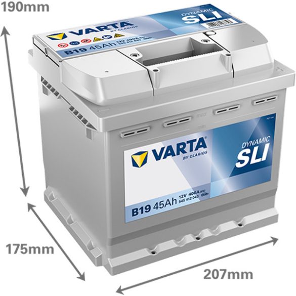 Varta Dynamic SLI 12 V 45 Ah 400 A jobb +