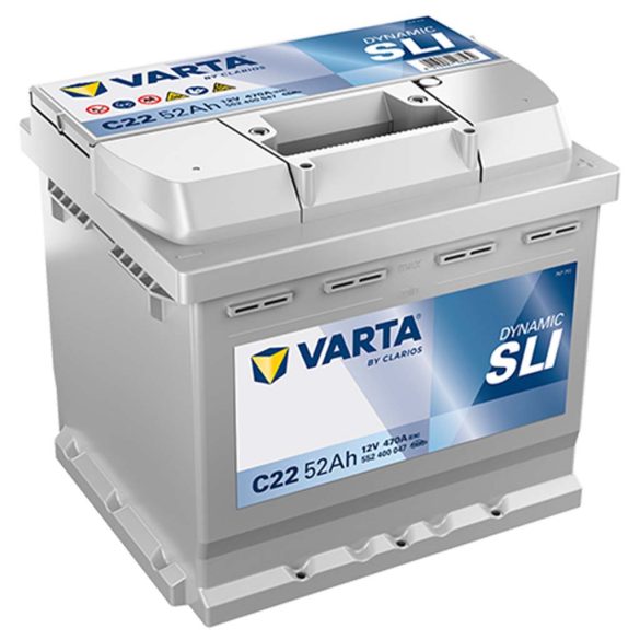 Varta Dynamic SLI  C22  12 V 52 Ah 470 A jobb +