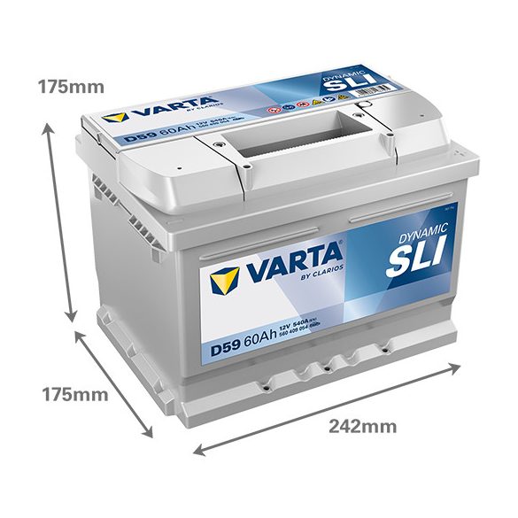 Varta Dynamic SLI 12 V 60 Ah 540 A jobb + (175 mm magas)