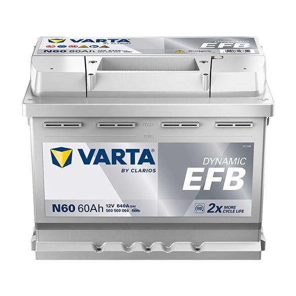 Varta Blue Dynamic EFB 12V 60Ah 640A jobb+