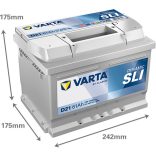 Varta Dynamic SLI - 12v 61ah - autó akkumulátor - jobb+ *alacsony