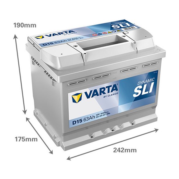 Varta Dynamic SLI 12 V 63 Ah 610 A jobb+ akkumulátor