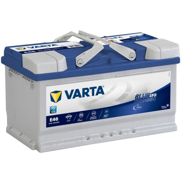 Varta Blue Dynamic EFB 12 V 75 Ah 730 A jobb (Ford Focus,Ford Mondeo)