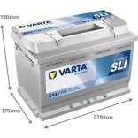 Varta Dynamic SLI 12 V 77 Ah 780 A jobb + akkumulátor