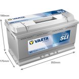 Varta Dynamic SLI 12 V 100 Ah 830 A jobb + akkumulátor