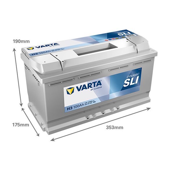 Varta Dynamic SLI 12 V 100 Ah 830 A jobb + akkumulátor