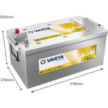 Varta Promotive  AGM 12 V  210 Ah 1200 A  teherautó akkumulátor