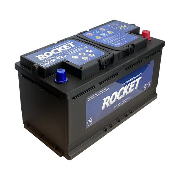 ROCKET AGM 12 V 92 Ah 850 A jobb +