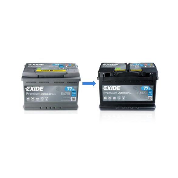 Exide Premium 12 V 100 Ah 900 A jobb +