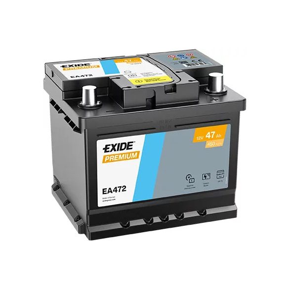 Exide Premium EA472 12 V 47 Ah 450 A jobb+