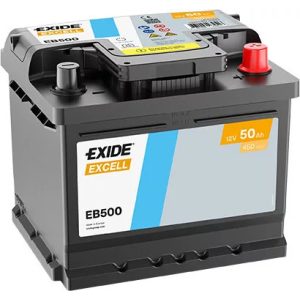Exide Excell 12 V 50 Ah 450 A jobb +
