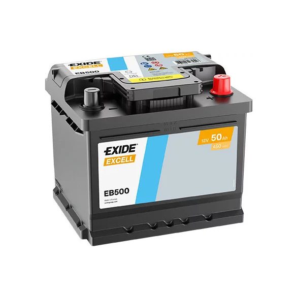 Exide Excell 12 V 50 Ah 450 A jobb +
