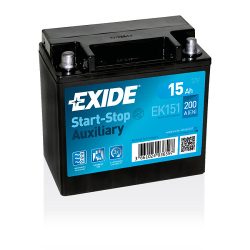   EXIDE AGM START-STOP AUXILIARY 12 V 15 Ah 200 A bal +  (EK151)