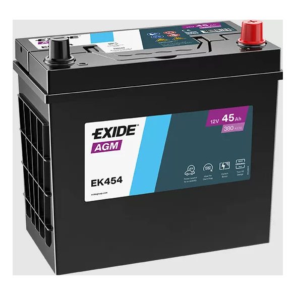 EXIDE  AGM 12 V 45 Ah 380 A jobb  + (Mitsubishi Outlander)