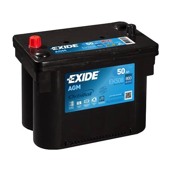 EXIDE AGM ORBITAL 12 V 50 Ah 800 A bal +