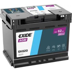 EXIDE AGM 12 V 62 Ah  680 A jobb +