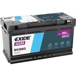   Exide AGM EK960 START-STOP akkumulátor 12 V 96 Ah 850 A jobb +