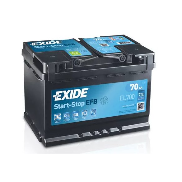 EXIDE EFB START-STOP akkumulátor 12 V 70 Ah 760 A jobb +