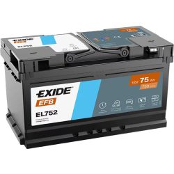   EXIDE EFB 12 V 75 Ah 730 A jobb + (FORD CSALÁD START-STOP MODELLJEI 2018-ig)