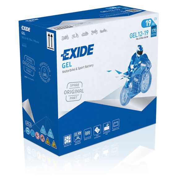 Exide Gel G12-19 12 V 19 Ah 170 A  jobb +  BMW akkumulátor 