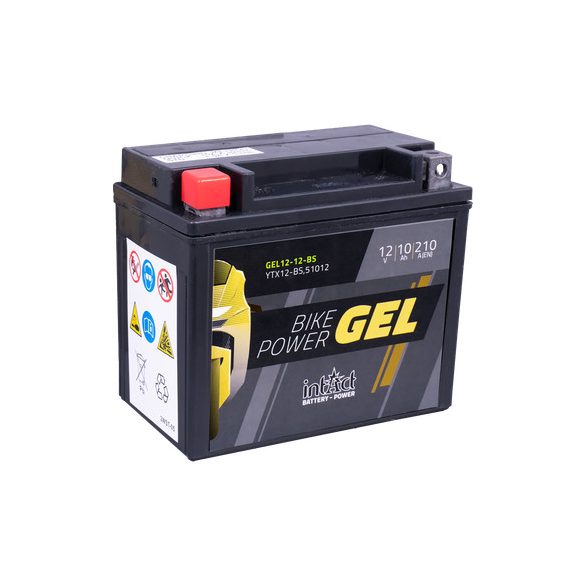 IntAct 12v 10ah - GEL motor akkumulátor bal+ (YTX12-4 / YTX12-BS)