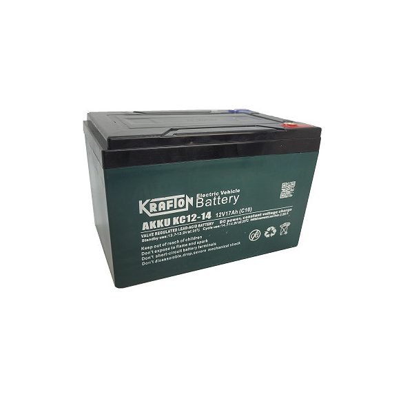 KRAFTON KC 12-14 12 V 17 AH CIKLIKUS ELEKTROMOS KERÉKPÁR  AKKUMULÁTOR