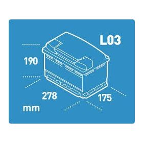 12 V 70-80 Ah 278 mm Eu