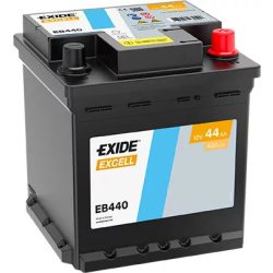 Exide Excell 12V 44 Ah 400A jobb+ Punto