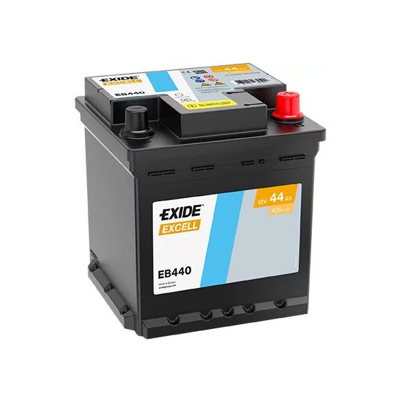 Exide Excell 12V 44 Ah 400A jobb+ Punto