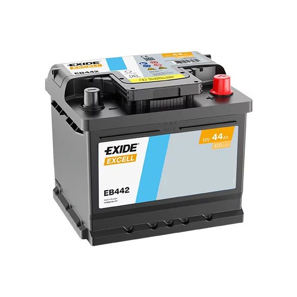 Exide Excell 12V 44 Ah 420A jobb+