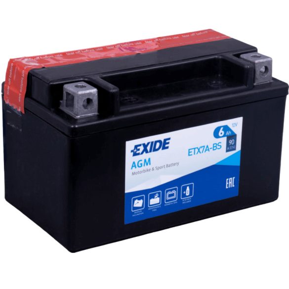 EXIDE ETX7A-BS  (YTX7A-BS) 12V 6Ah Bal+